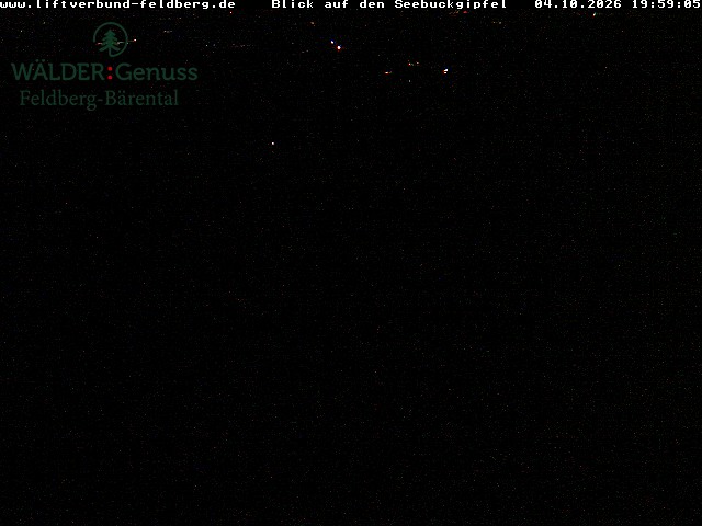 Feldberg Seebuck snow cam captured at 4 October 2026 at 8:04 pm GMT+2