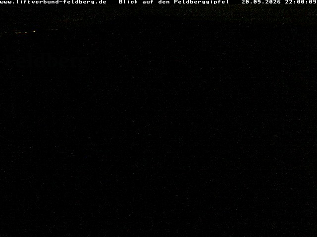 Feldberg Feldberg Summit snow cam captured at 20 September 2026 at 10:01 pm GMT+2
