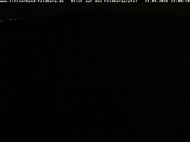 Feldberg Feldberg Summit snow cam captured at 23 September 2026 at 10:05 pm GMT+2