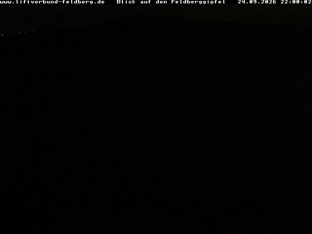 Feldberg Feldberg Summit snow cam captured at 24 September 2026 at 10:00 pm GMT+2