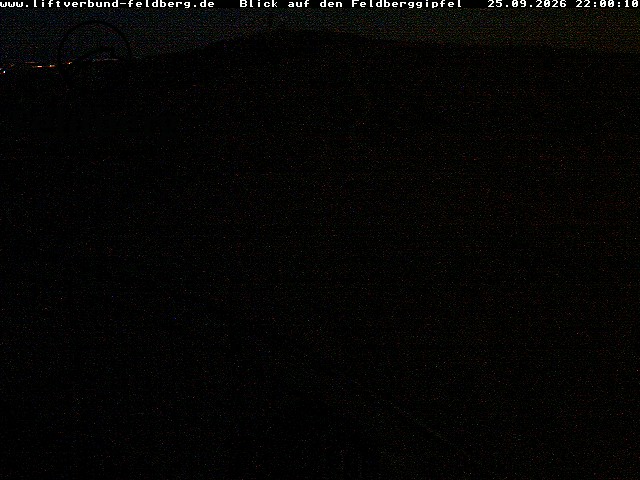 Feldberg Feldberg Summit snow cam captured at 25 September 2026 at 10:01 pm GMT+2
