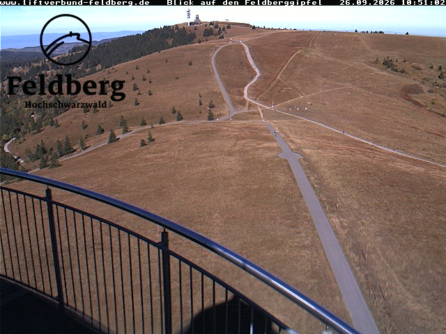 Feldberg Feldberg Summit snow cam captured at 26 September 2026 at 10:51 am GMT+2