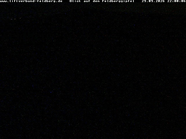Feldberg Feldberg Summit snow cam captured at 29 September 2026 at 10:00 pm GMT+2