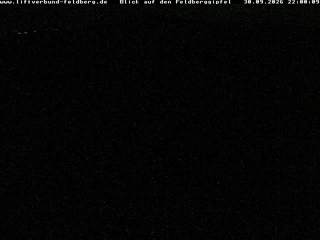 Feldberg Feldberg Summit snow cam captured at 30 September 2026 at 10:00 pm GMT+2