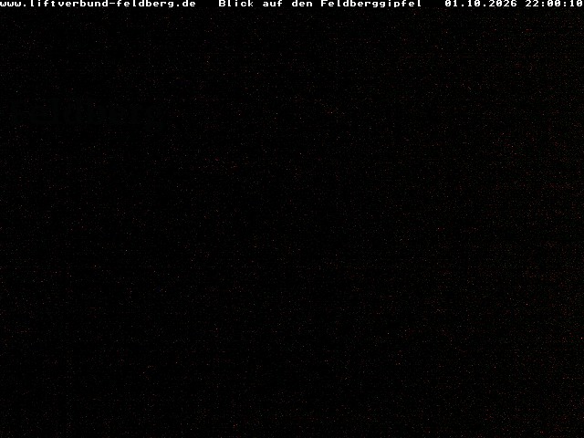 Feldberg Feldberg Summit snow cam captured at 1 October 2026 at 10:00 pm GMT+2