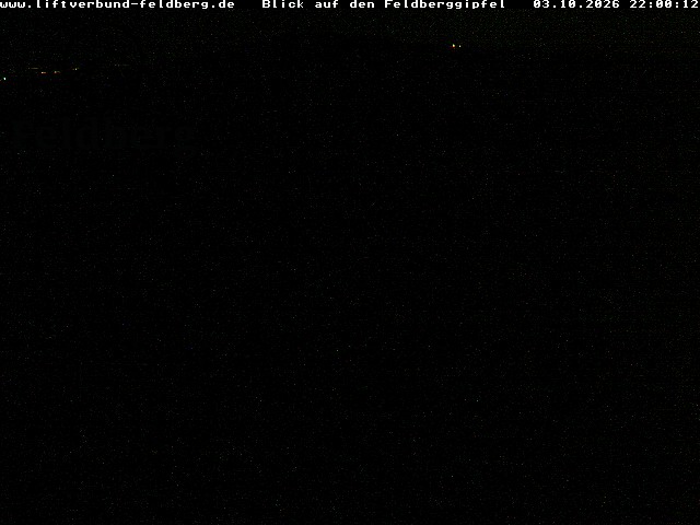 Feldberg Feldberg Summit snow cam captured at 3 October 2026 at 10:01 pm GMT+2
