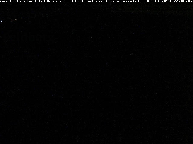 Feldberg Feldberg Summit snow cam captured at 5 October 2026 at 10:06 pm GMT+2