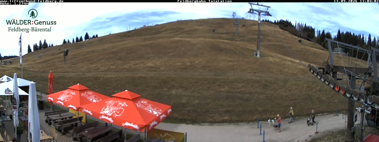 Feldberg Seebuck Base Station snow cam captured at 13 September 2026 at 1:04 pm GMT+2