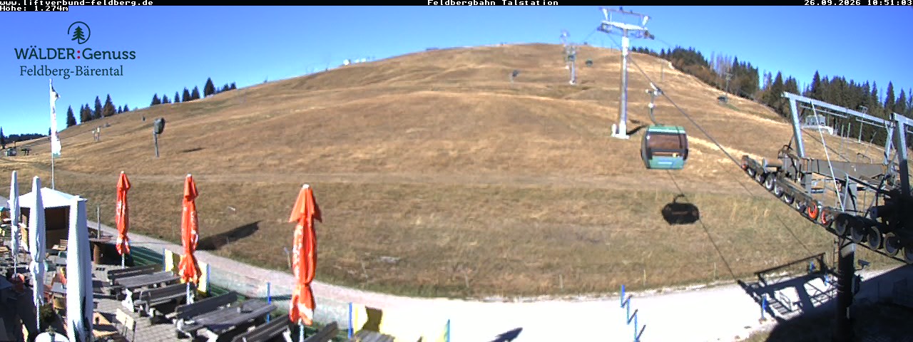Feldberg Seebuck Base Station snow cam captured at 26 September 2026 at 10:51 am GMT+2