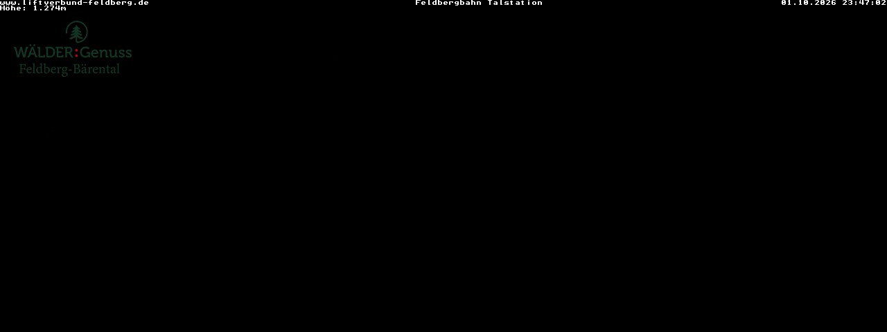 Feldberg Seebuck Base Station snow cam captured at 1 October 2026 at 11:47 pm GMT+2