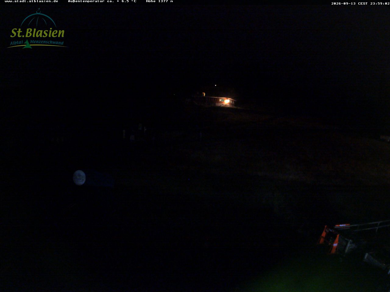Feldberg Grafenmatt snow cam captured at 13 September 2026 at 11:59 pm GMT+2