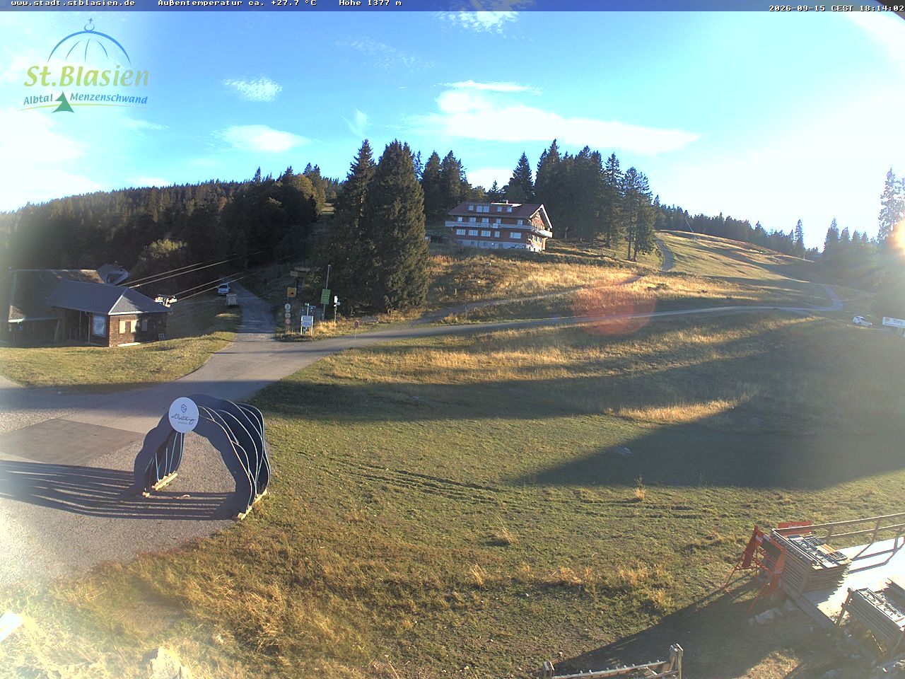 Feldberg Grafenmatt snow cam captured at 15 September 2026 at 6:14 pm GMT+2