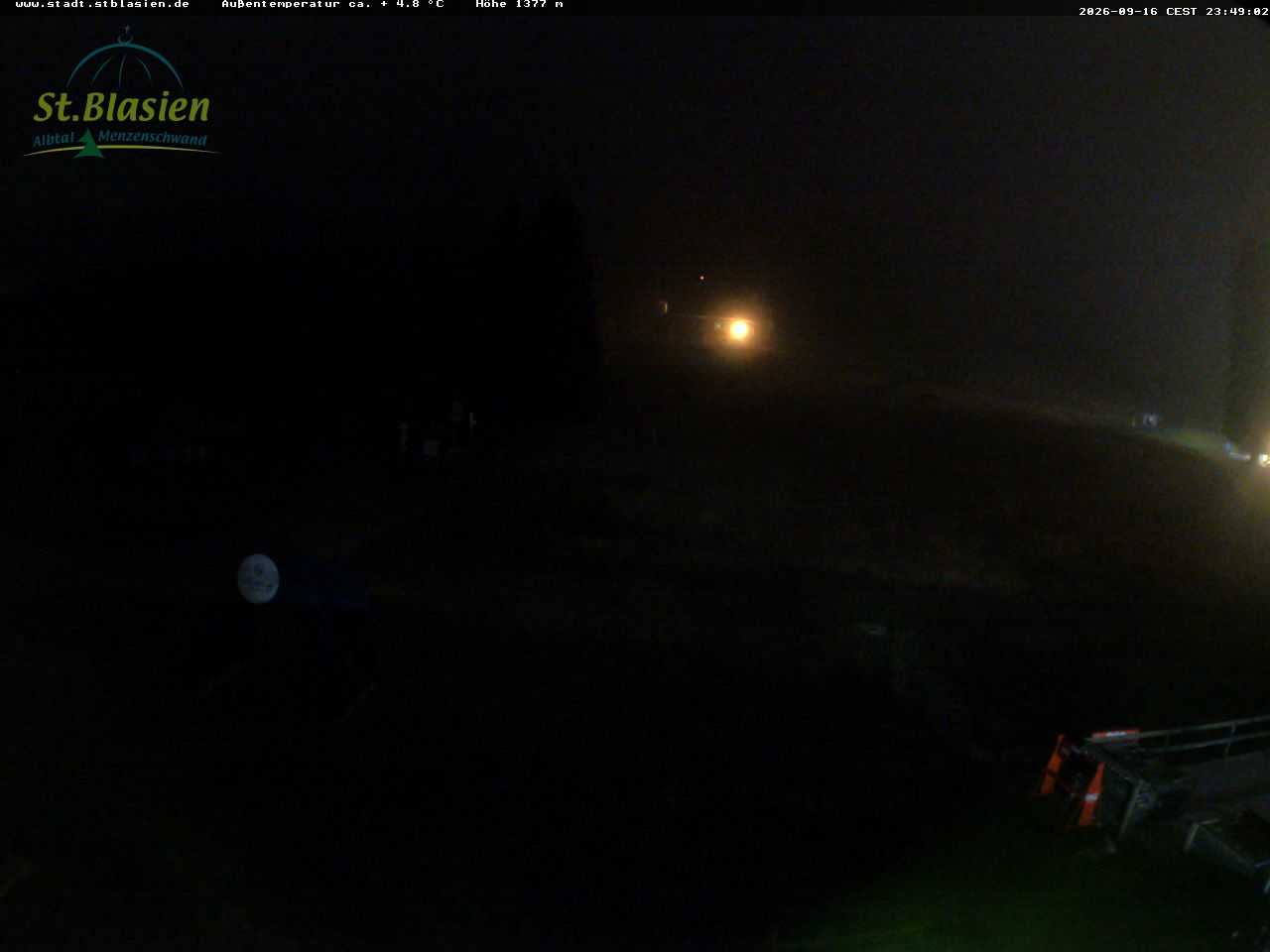 Feldberg Grafenmatt snow cam captured at 16 September 2026 at 11:49 pm GMT+2