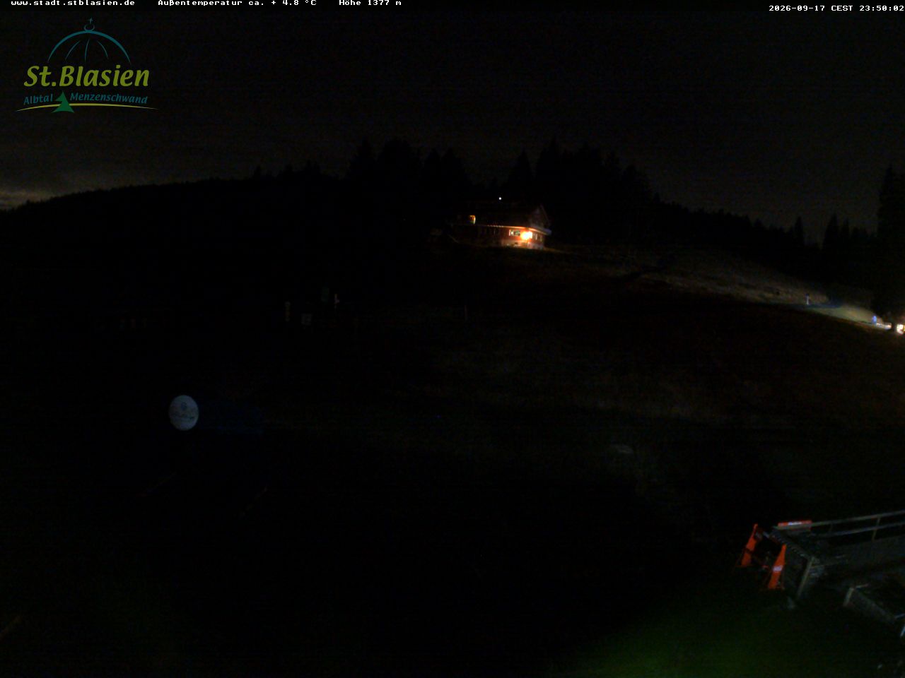 Feldberg Grafenmatt snow cam captured at 17 September 2026 at 11:50 pm GMT+2