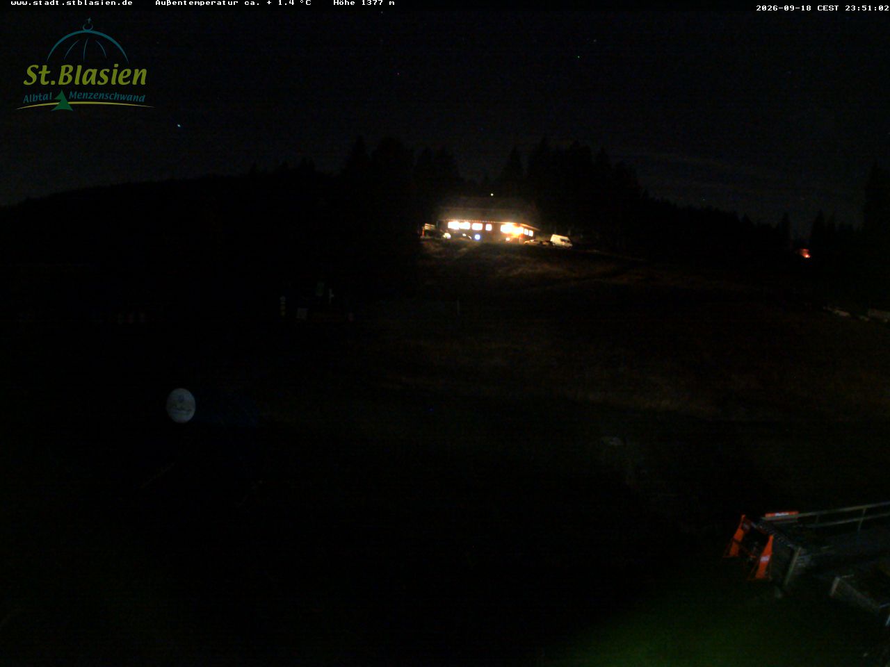 Feldberg Grafenmatt snow cam captured at 18 September 2026 at 11:51 pm GMT+2