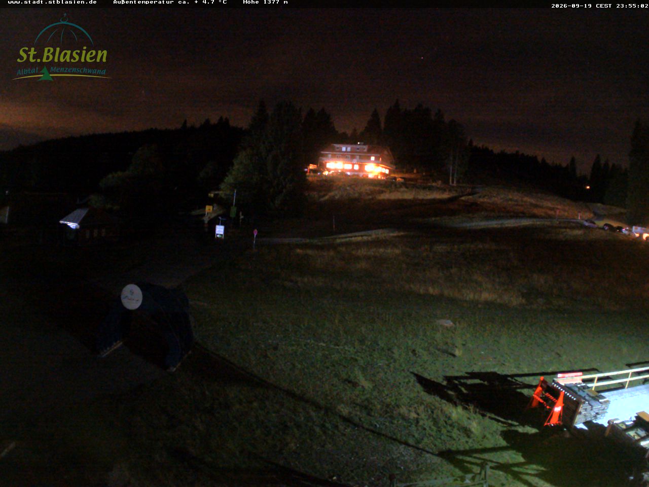 Feldberg Grafenmatt snow cam captured at 19 September 2026 at 11:55 pm GMT+2