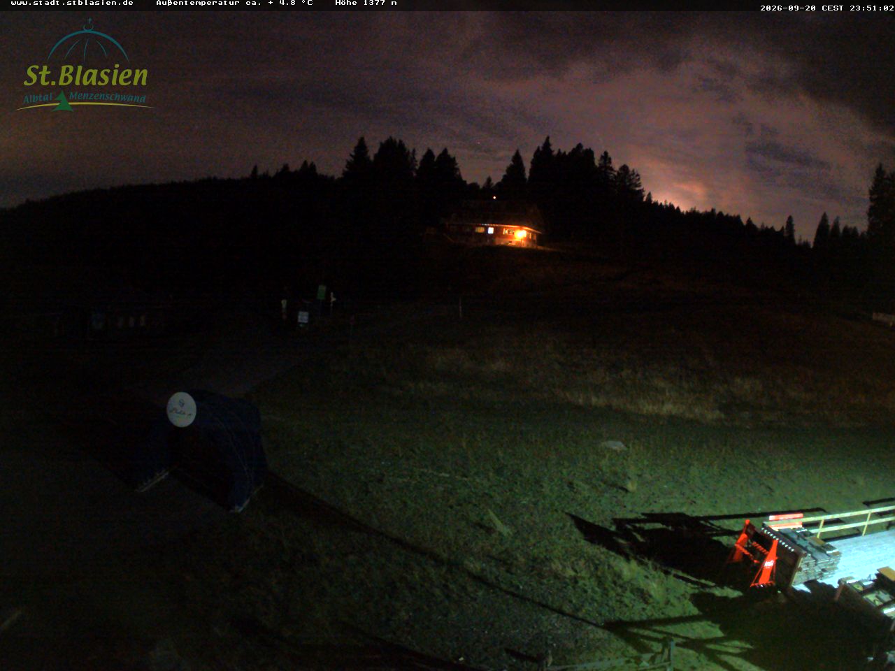 Feldberg Grafenmatt snow cam captured at 20 September 2026 at 11:51 pm GMT+2