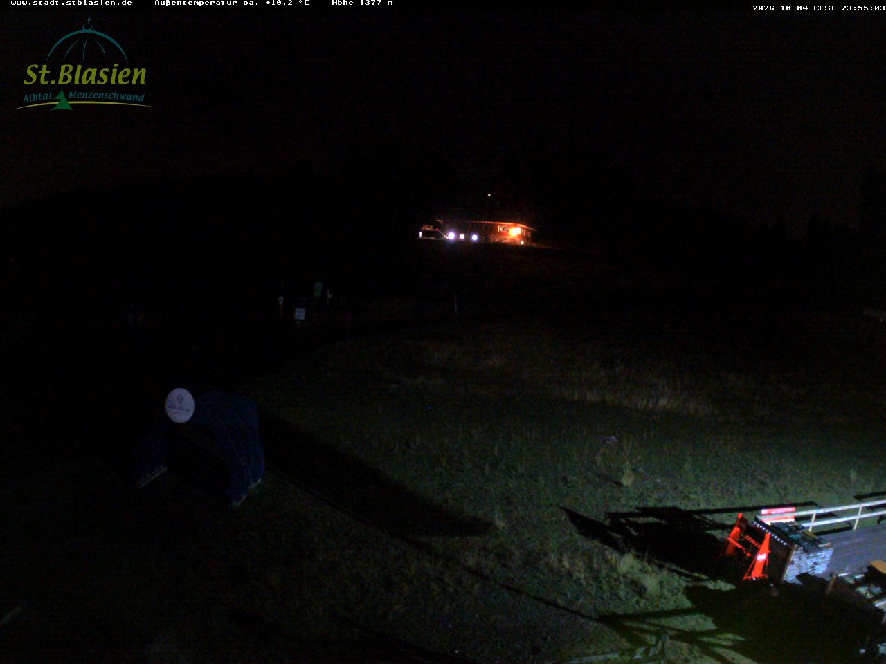 Feldberg Grafenmatt snow cam captured at 4 October 2026 at 11:55 pm GMT+2