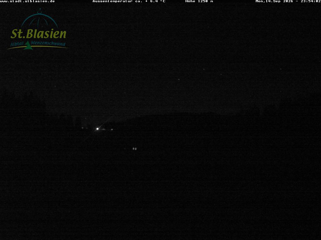 Feldberg Zeigerbahn snow cam captured at 14 September 2026 at 11:54 pm GMT+2