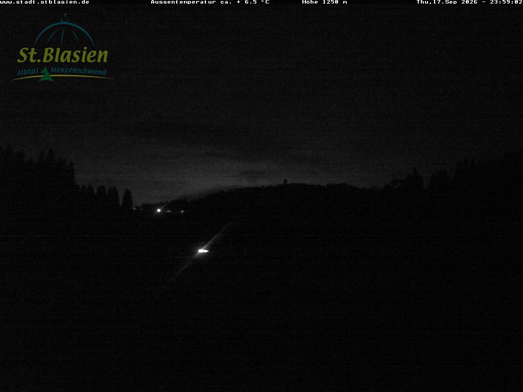 Feldberg Zeigerbahn snow cam captured at 17 September 2026 at 11:59 pm GMT+2