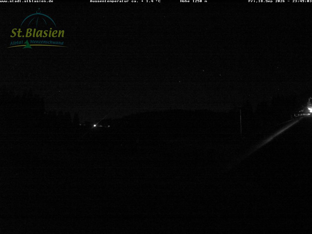 Feldberg Zeigerbahn snow cam captured at 18 September 2026 at 11:49 pm GMT+2