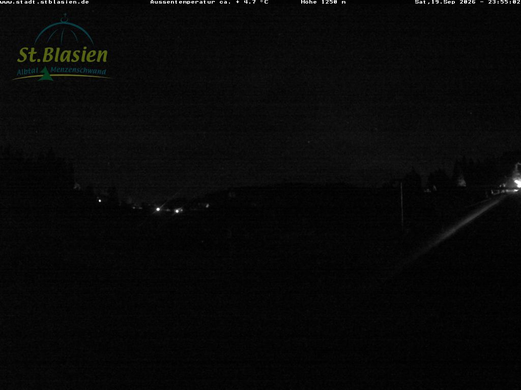 Feldberg Zeigerbahn snow cam captured at 19 September 2026 at 11:55 pm GMT+2