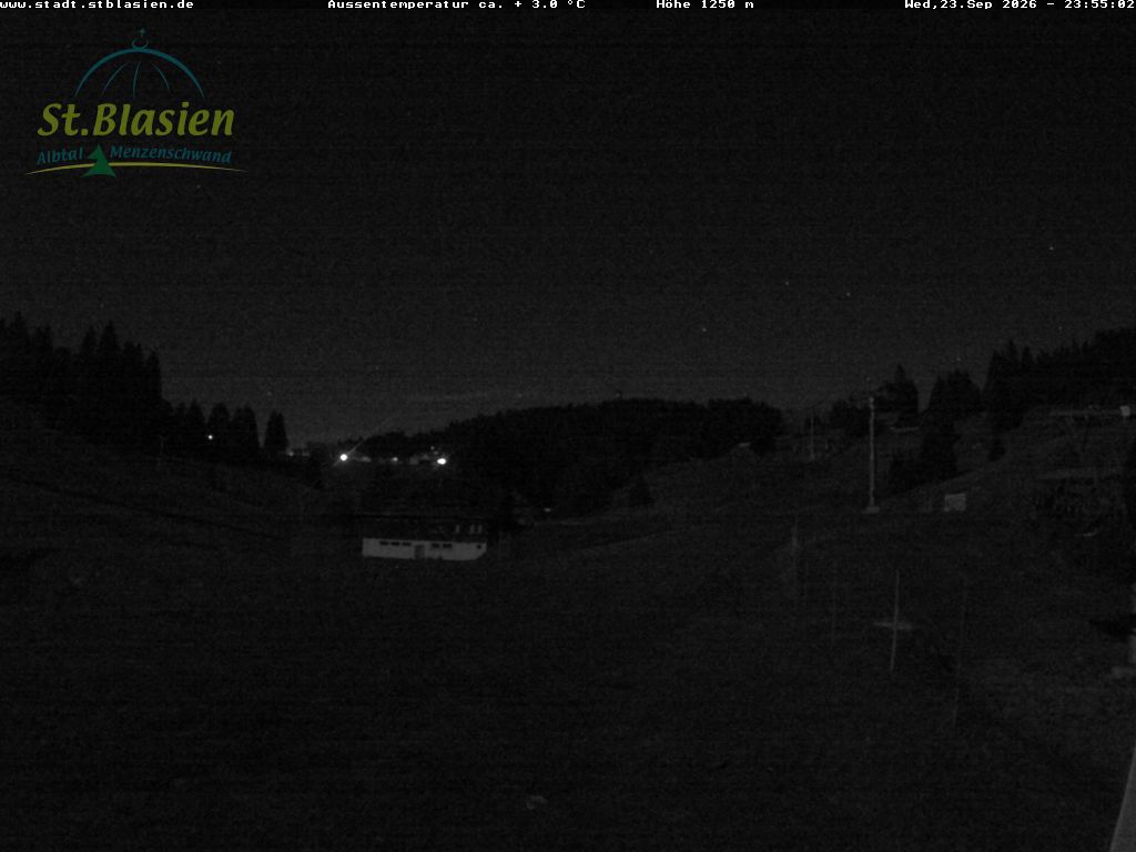 Feldberg Zeigerbahn snow cam captured at 23 September 2026 at 11:55 pm GMT+2