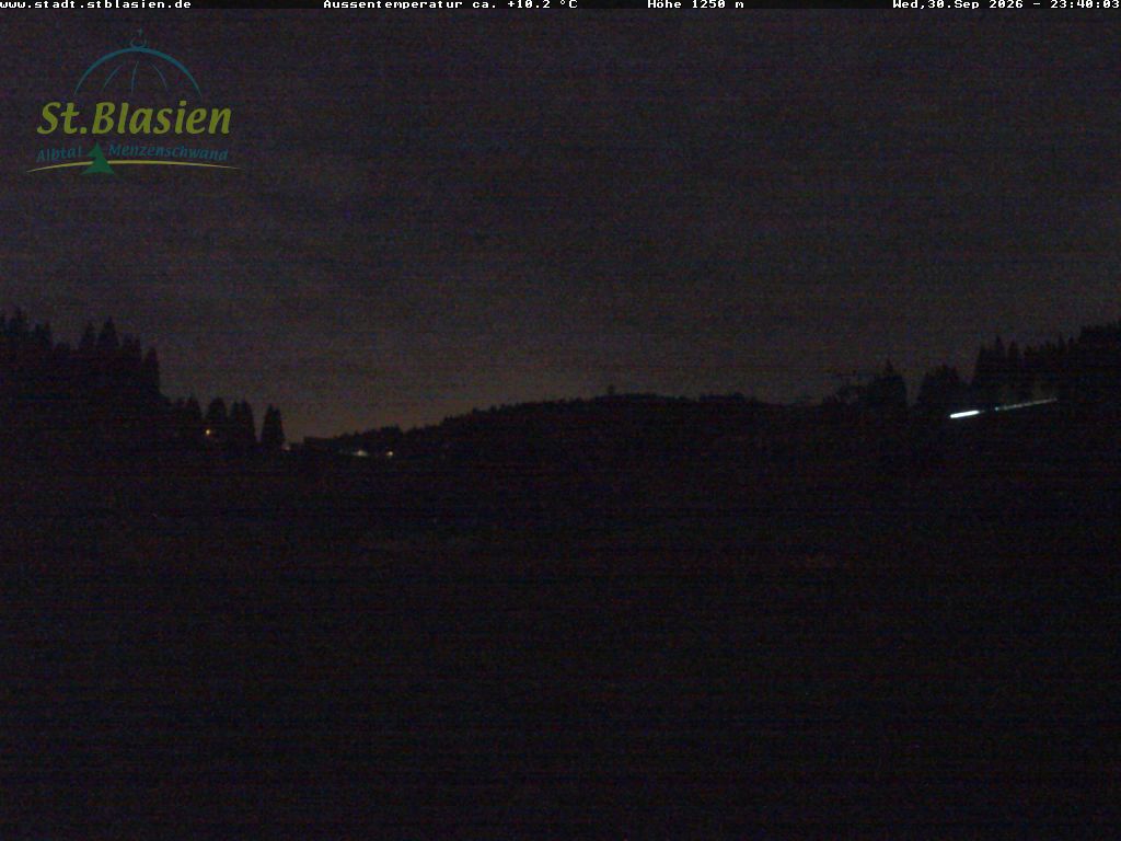 Feldberg Zeigerbahn snow cam captured at 30 September 2026 at 11:41 pm GMT+2