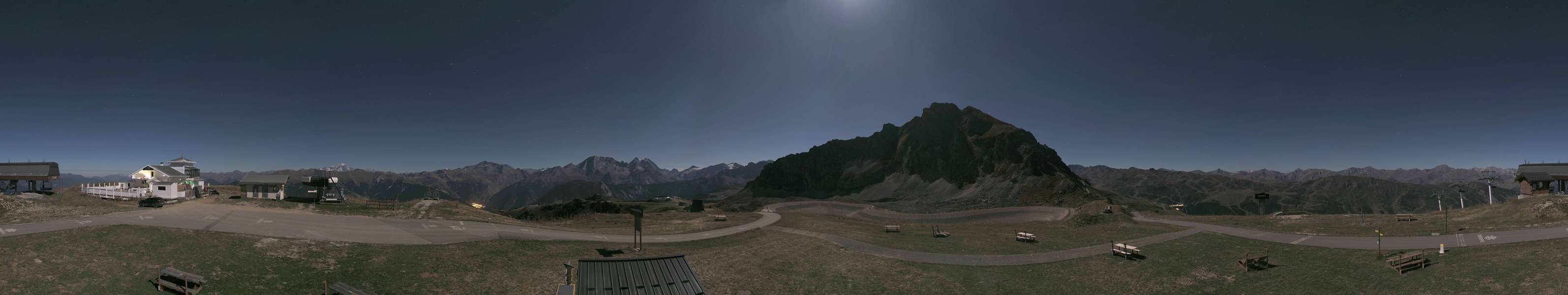Méribel Col de la Loze - 2,304 m snow cam captured at 26 September 2026 at 11:55 pm GMT+2