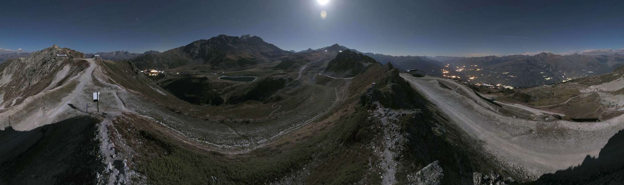 Les Arcs Arpette snow cam captured at 23 September 2026 at 11:36 pm GMT+2