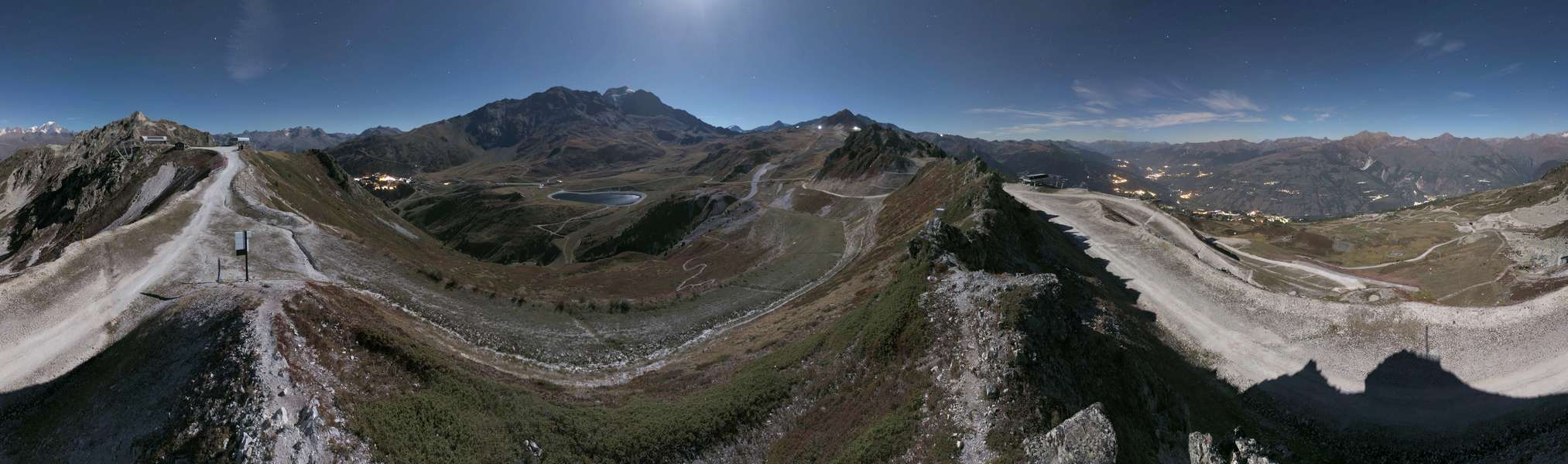 Les Arcs Arpette snow cam captured at 25 September 2026 at 11:43 pm GMT+2