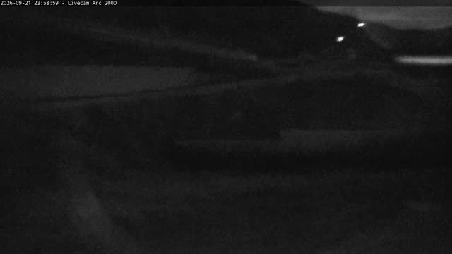 Les Arcs Arc 2000 Live snow cam captured at 21 September 2026 at 11:59 pm GMT+2