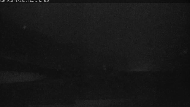 Les Arcs Arc 2000 Live snow cam captured at 1 October 2026 at 11:50 pm GMT+2