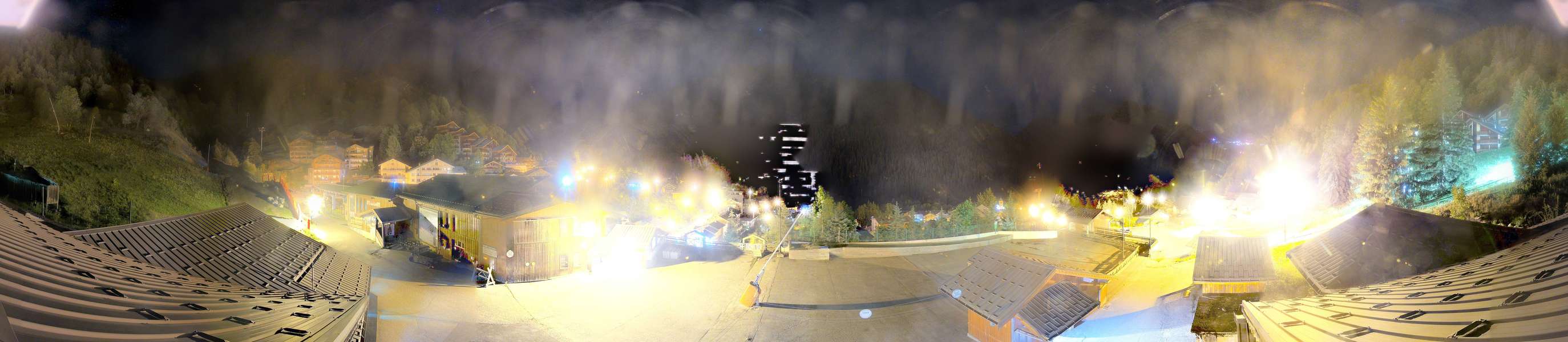 La Plagne Champagny Village snow cam captured at 13 September 2026 at 11:49 pm GMT+2