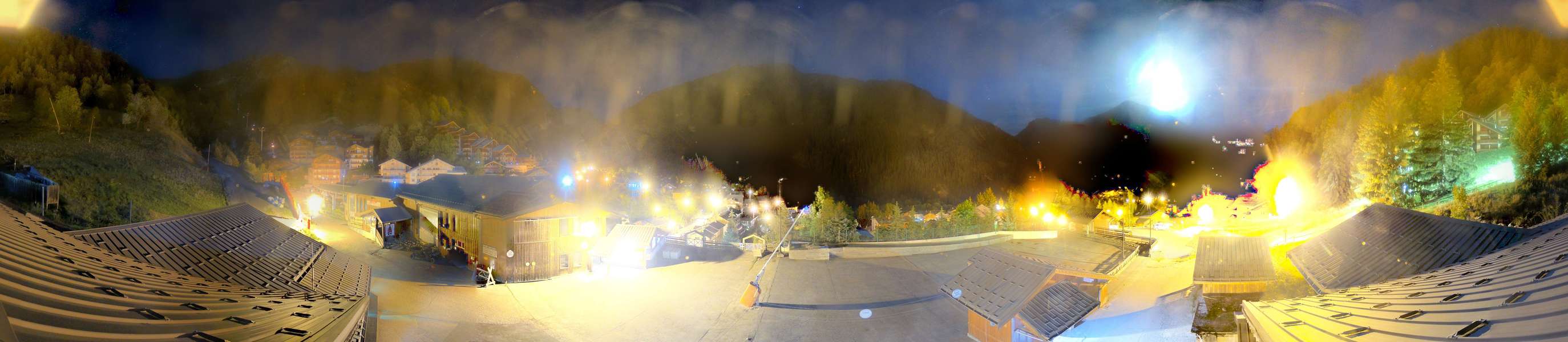 La Plagne Champagny Village snow cam captured at 21 September 2026 at 11:55 pm GMT+2