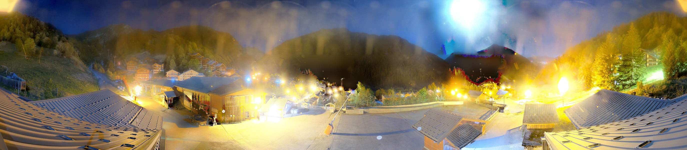 La Plagne Champagny Village snow cam captured at 23 September 2026 at 11:57 pm GMT+2
