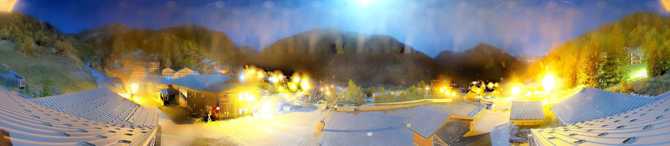 La Plagne Champagny Village snow cam captured at 26 September 2026 at 11:54 pm GMT+2