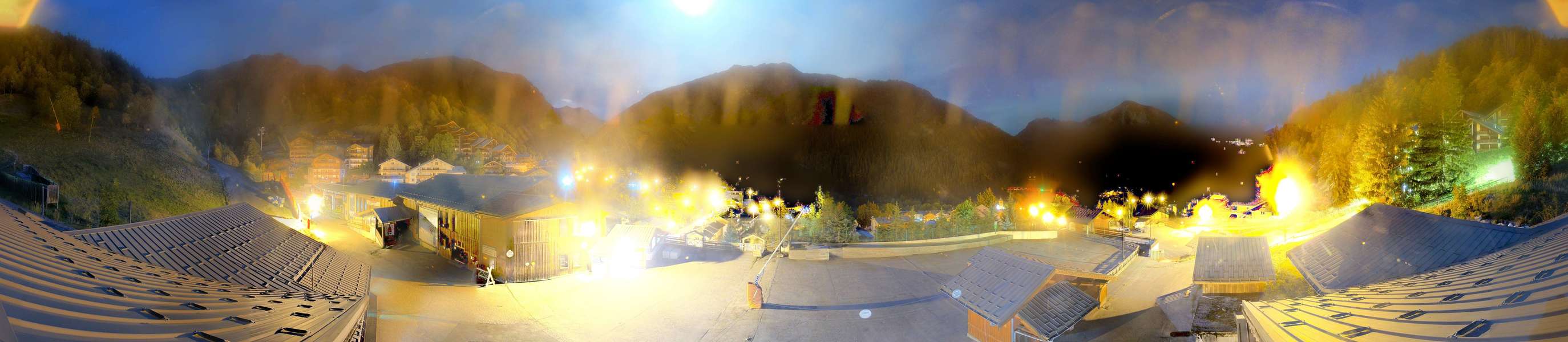 La Plagne Champagny Village snow cam captured at 28 September 2026 at 11:56 pm GMT+2