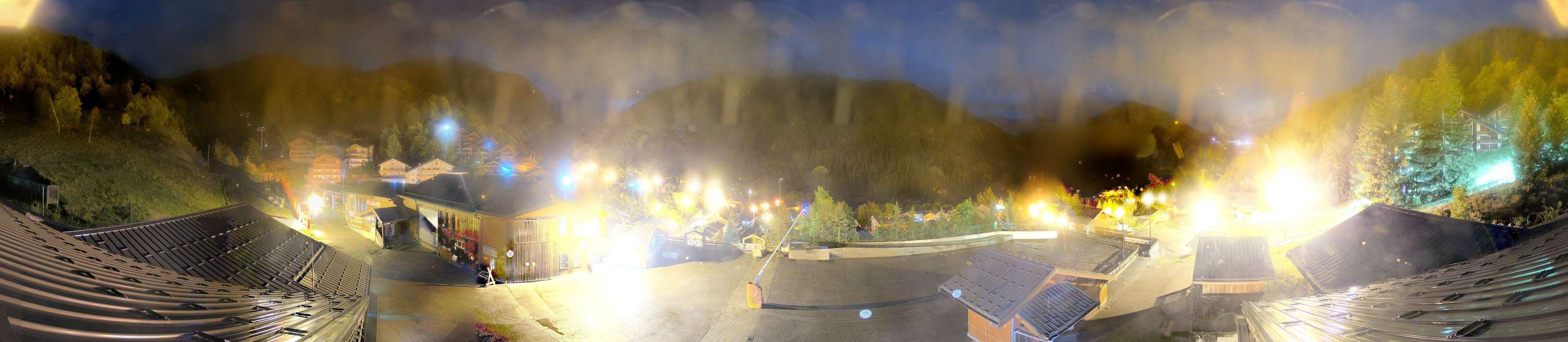La Plagne Champagny Village snow cam captured at 1 October 2026 at 11:49 pm GMT+2