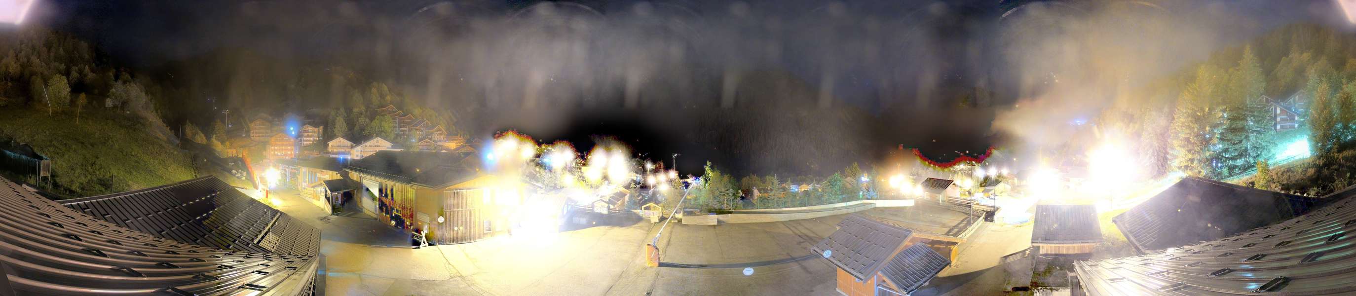 La Plagne Champagny Village snow cam captured at 2 October 2026 at 11:18 pm GMT+2
