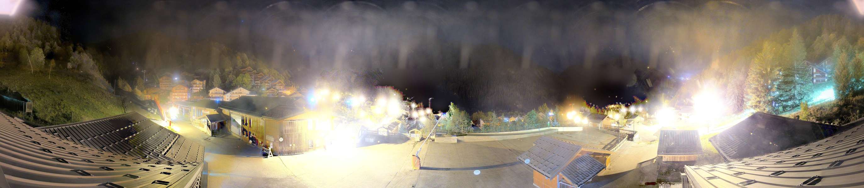 La Plagne Champagny Village snow cam captured at 4 October 2026 at 11:50 pm GMT+2