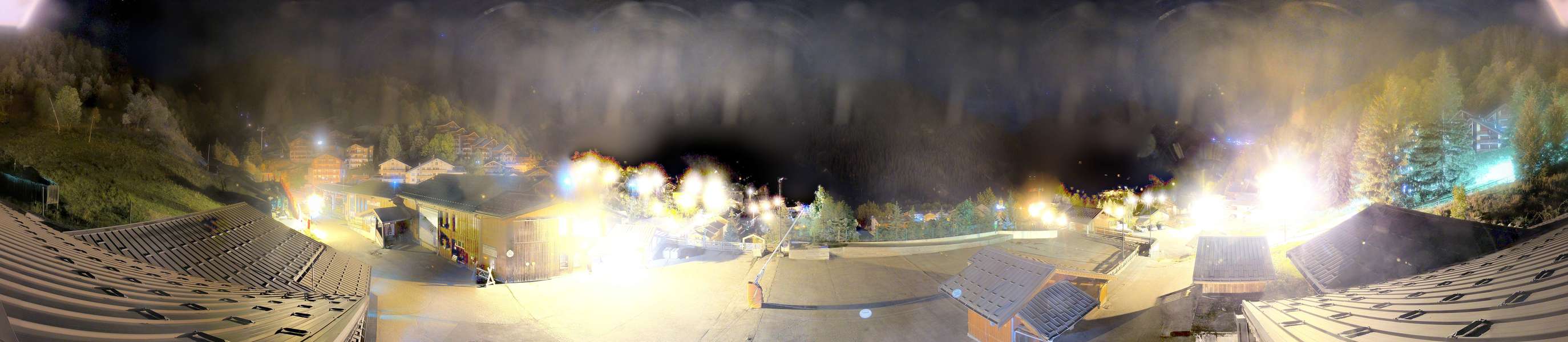 La Plagne Champagny Village snow cam captured at 5 October 2026 at 11:58 pm GMT+2