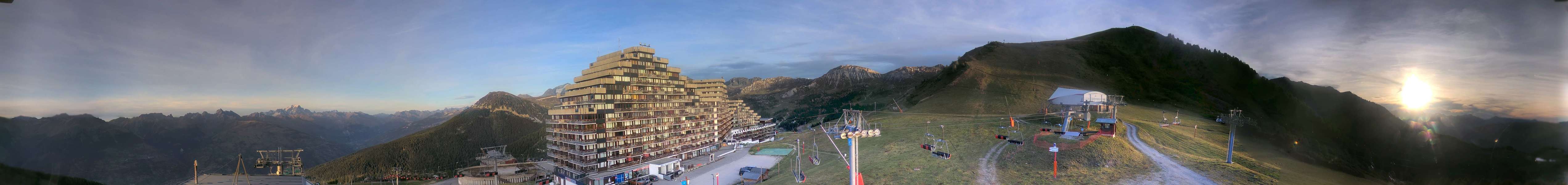 La Plagne Aime 2000 snow cam captured at 20 September 2026 at 7:30 pm GMT+2