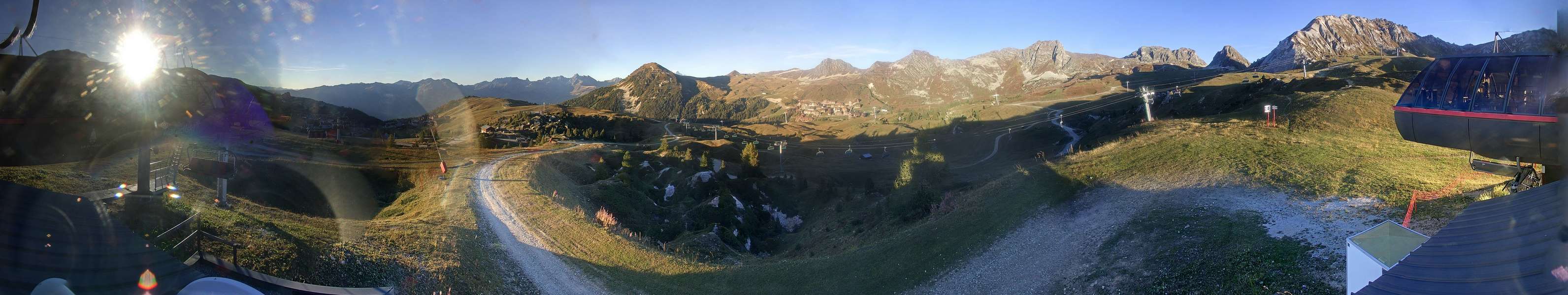 La Plagne Bergerie snow cam captured at 25 September 2026 at 7:07 pm GMT+2