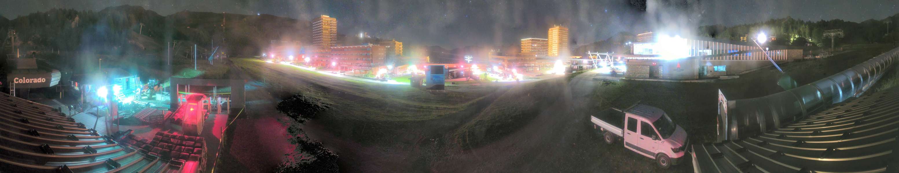La Plagne Colorado snow cam captured at 13 September 2026 at 11:49 pm GMT+2