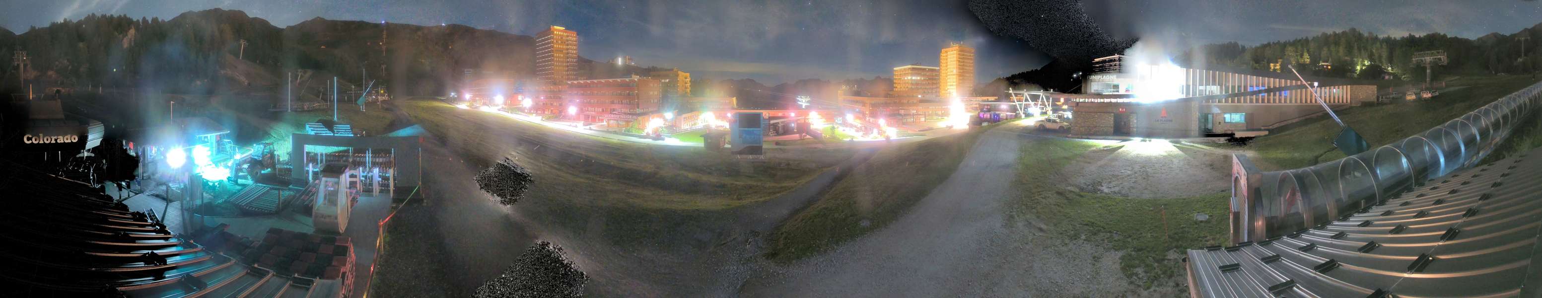 La Plagne Colorado snow cam captured at 19 September 2026 at 11:24 pm GMT+2