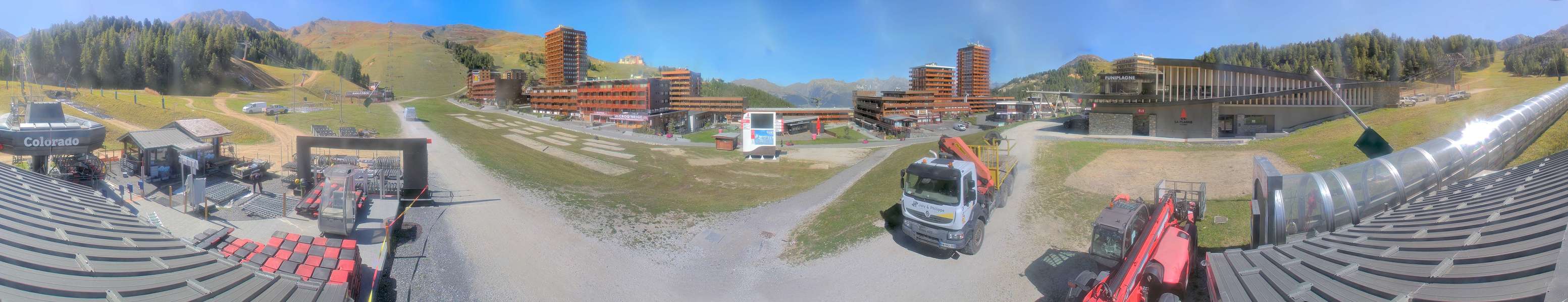 La Plagne Colorado snow cam captured at 22 September 2026 at 12:56 pm GMT+2