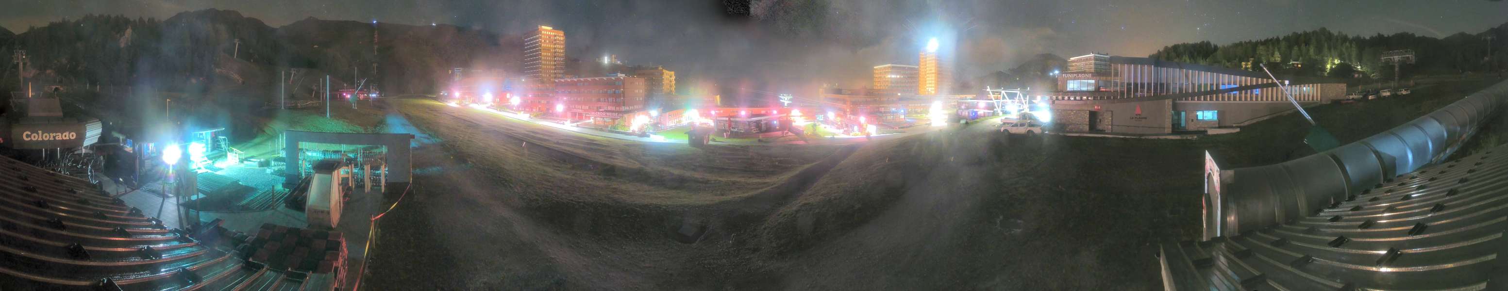 La Plagne Colorado snow cam captured at 4 October 2026 at 11:50 pm GMT+2