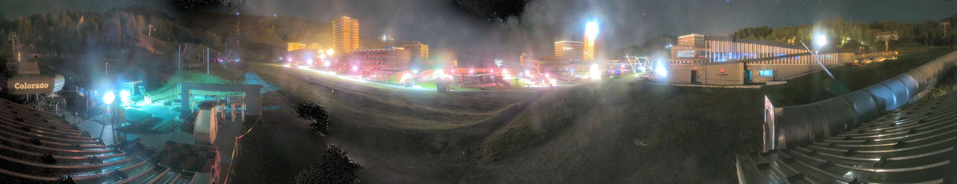 La Plagne Colorado snow cam captured at 6 October 2026 at 12:20 am GMT+2