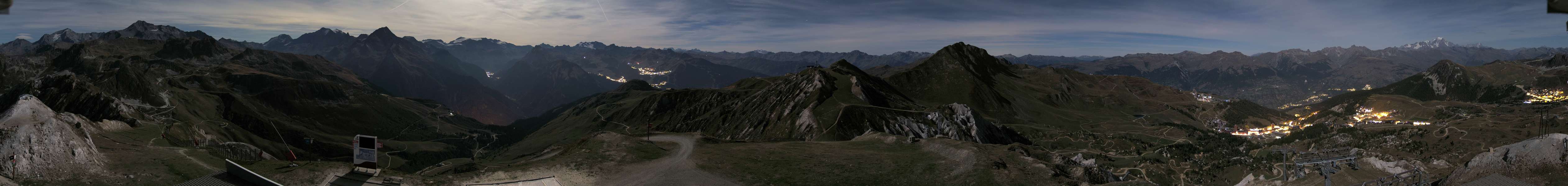 La Plagne Grande Rochette snow cam captured at 24 September 2026 at 11:52 pm GMT+2